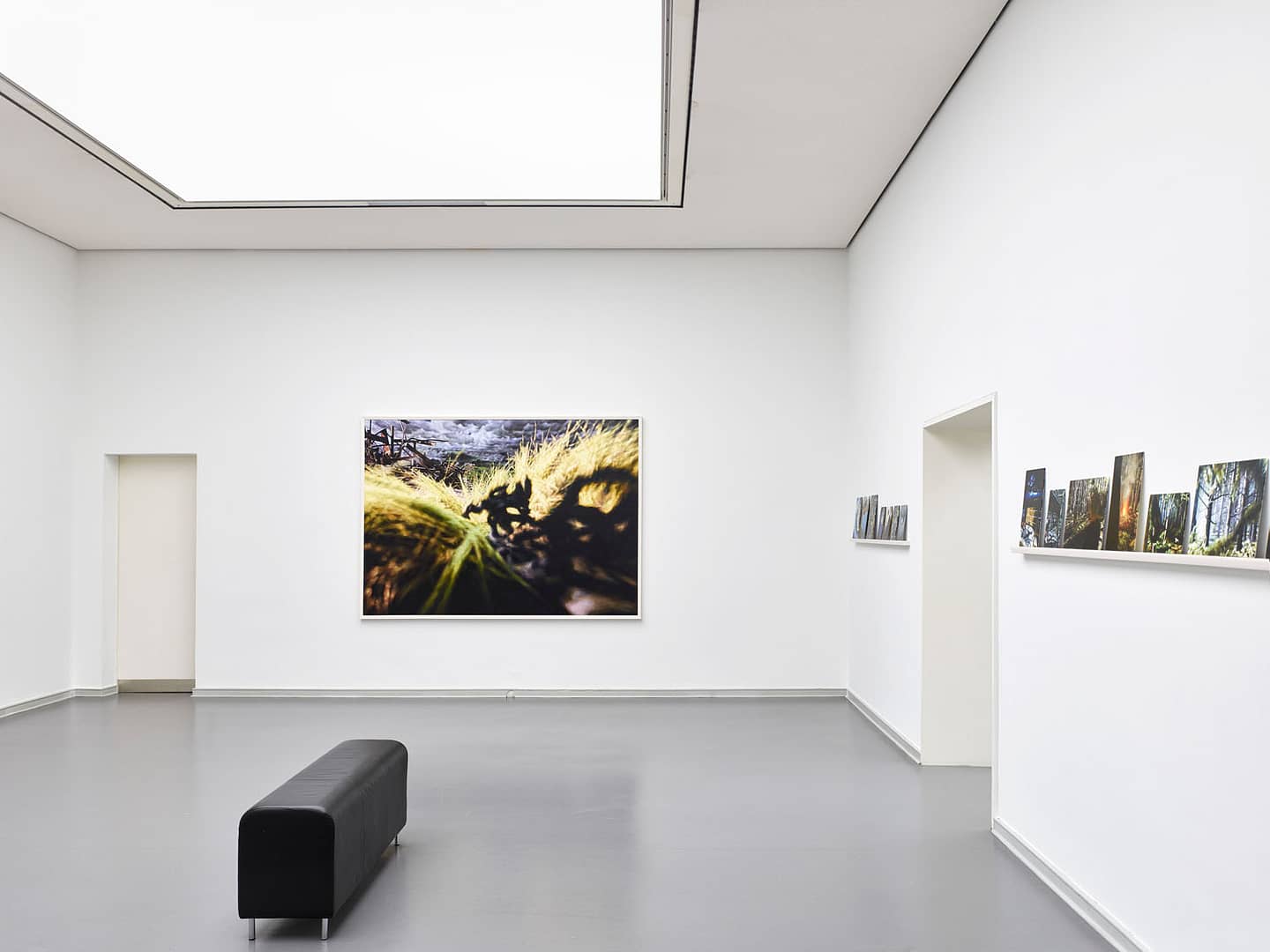 Exhibition view of Philipp Fröhlich's solo show Märchen at Von der Heydt Kunsthalle Barmen, produced by Kunst- und Museumsverein Wuppertal. The image shows various paintings based on popular fairy tales, hanging at the exhibition.