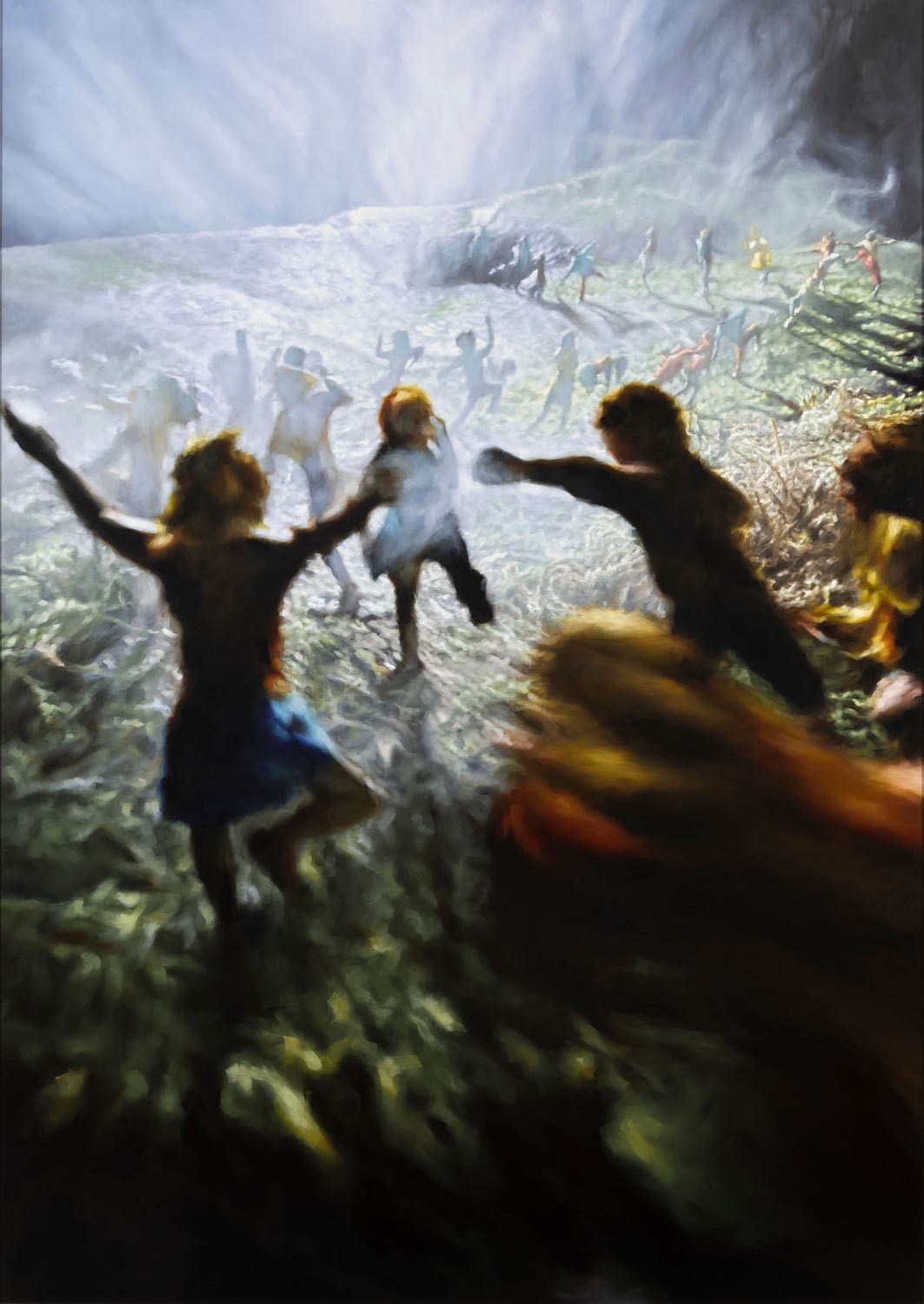 Philipp Fröhlich, Der Rattenfänger von Hameln—die Kinder I [The Pied Piper of Hamelin—the Children I], 2018. Öl auf Leinwand/oil on canvas, 275 × 195 cm, (243L)