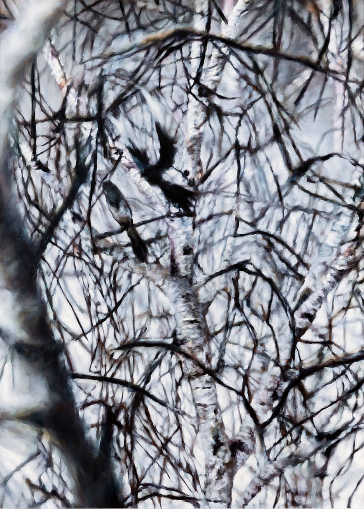 Philipp Fröhlich, One for Sorrow, Two for Joy I, 2021, painting, oil on canvas, 110 x 80 cm