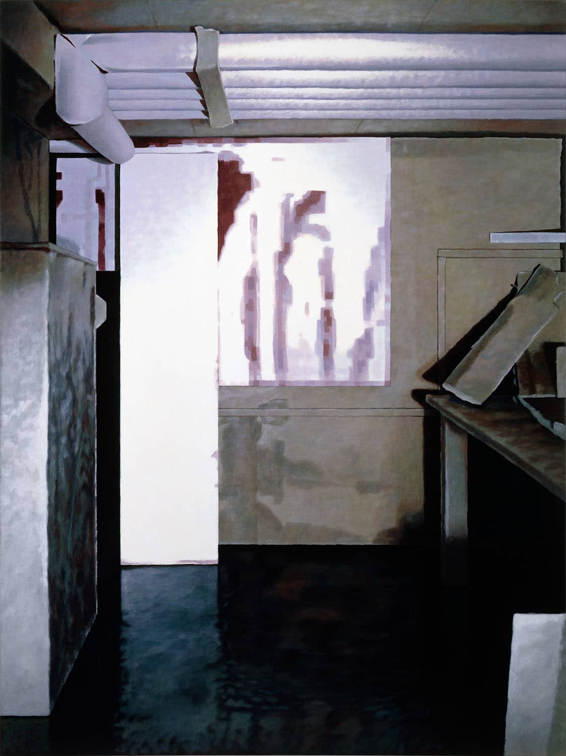 Philipp Fröhlich, interior, painting (017P), 2006. tempera on canvas, 195 x 146 cm